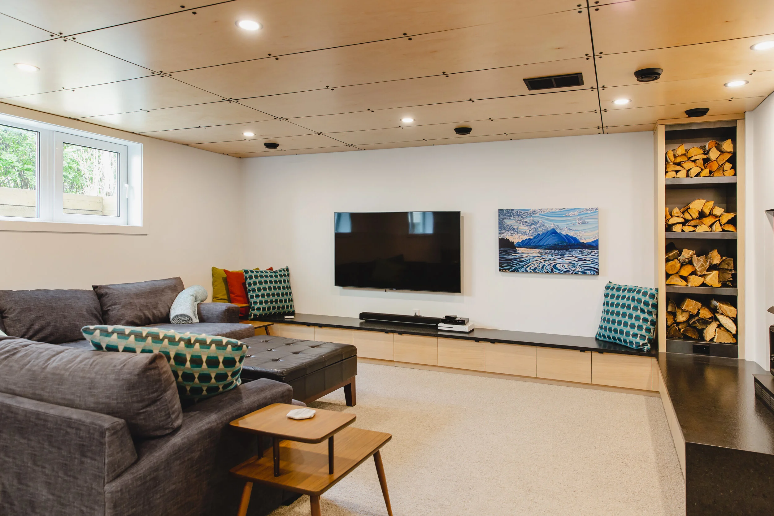Full Basement Renovation | Entertainment Basement — Quadrant Construction