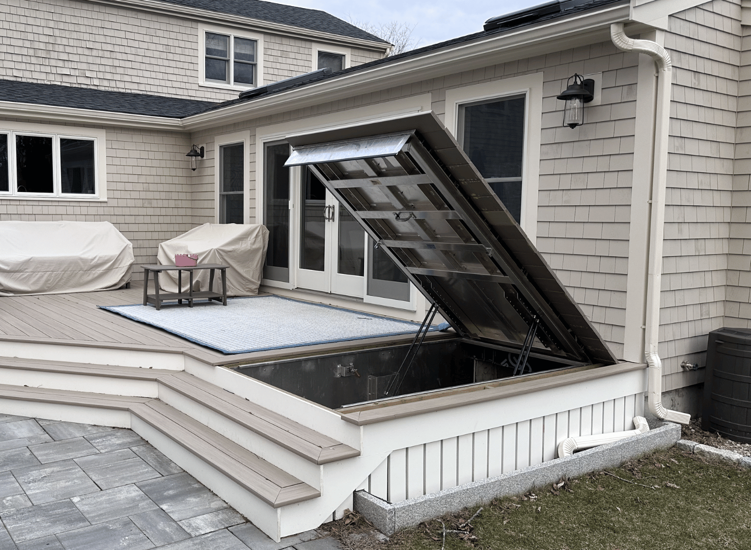 Hidden Bulkhead Door in Deck or Porch– Code-Compliant Basement Access | LuciGold