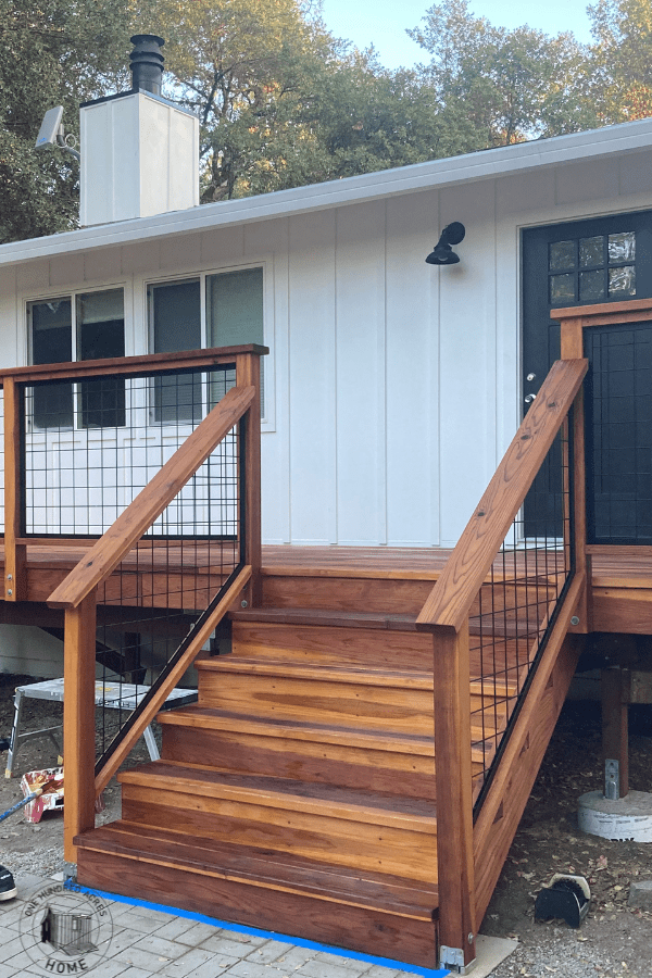 How to Install a Hog Wire Deck Railing - One Hundred Acres Home