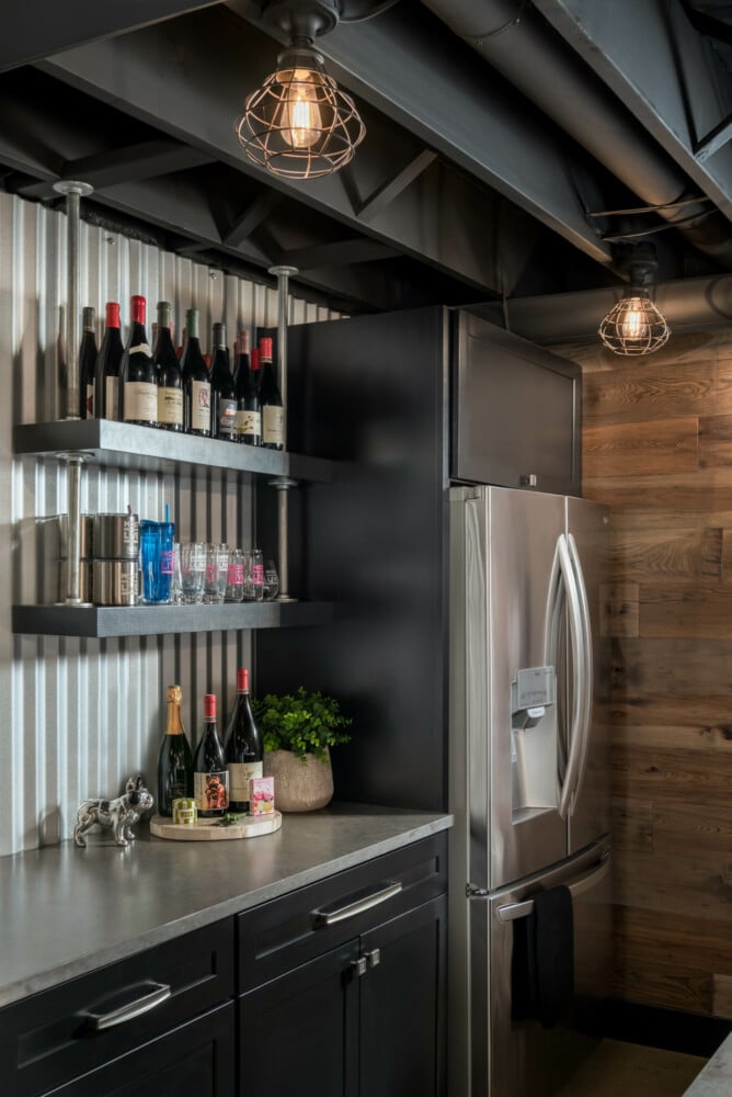 Industrial Basement | Moorestown | Distinctive Interior Designs