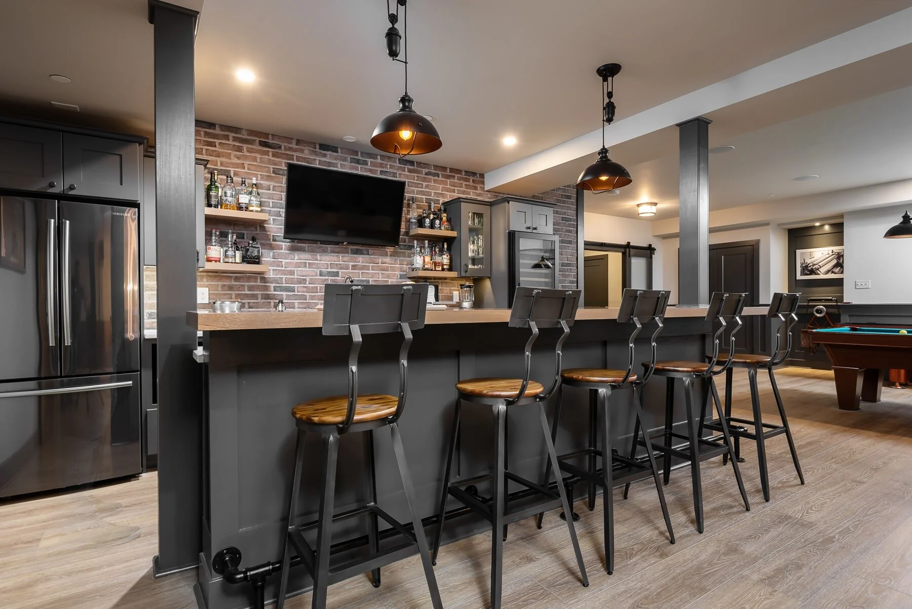 Industrial Basement Renovation — La Bella Casa Interior Designs: Personalized Interior Design Services in North Wales PA Tailored to Your Style