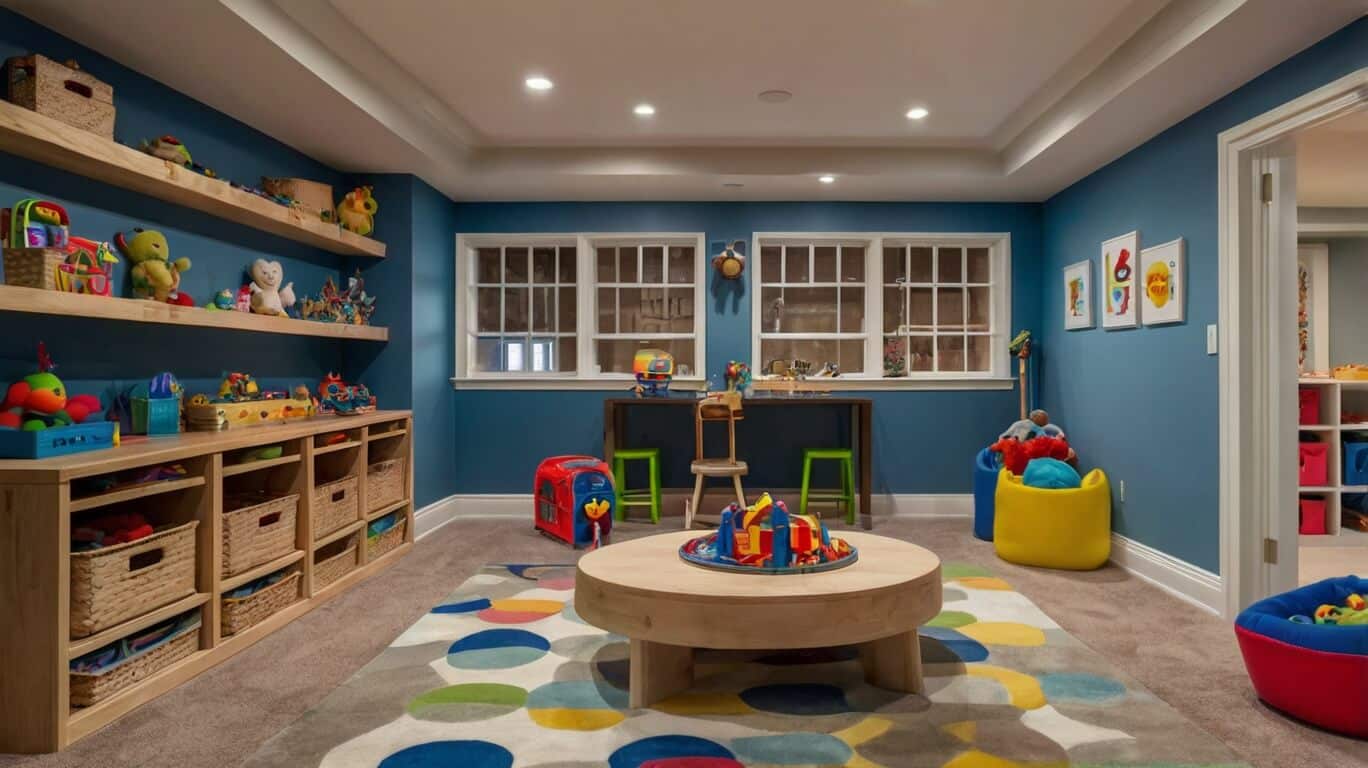 Kid-Friendly Basement Playroom | DMV Kitchen & Bath