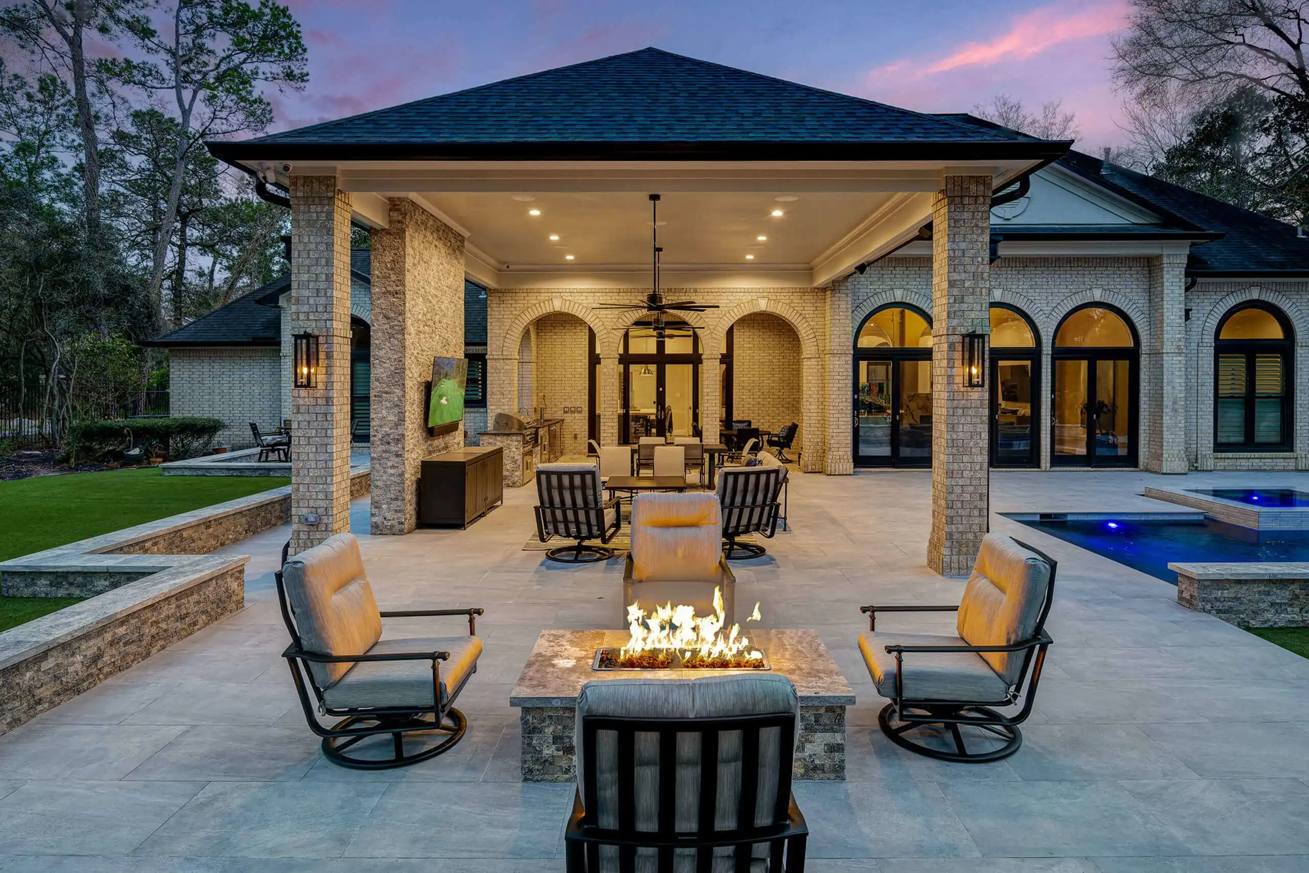 Large Cement Outdoor Setting Concrete Patio Ideas That Win In Texas Outdoor Spaces Allied
