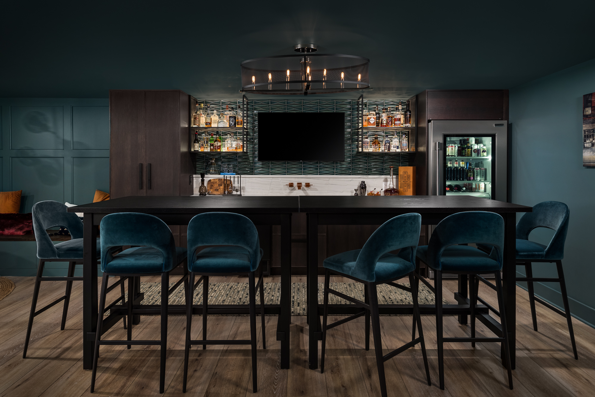 LC's Moody Basement and Kids' Space - Lauren Collander Interiors