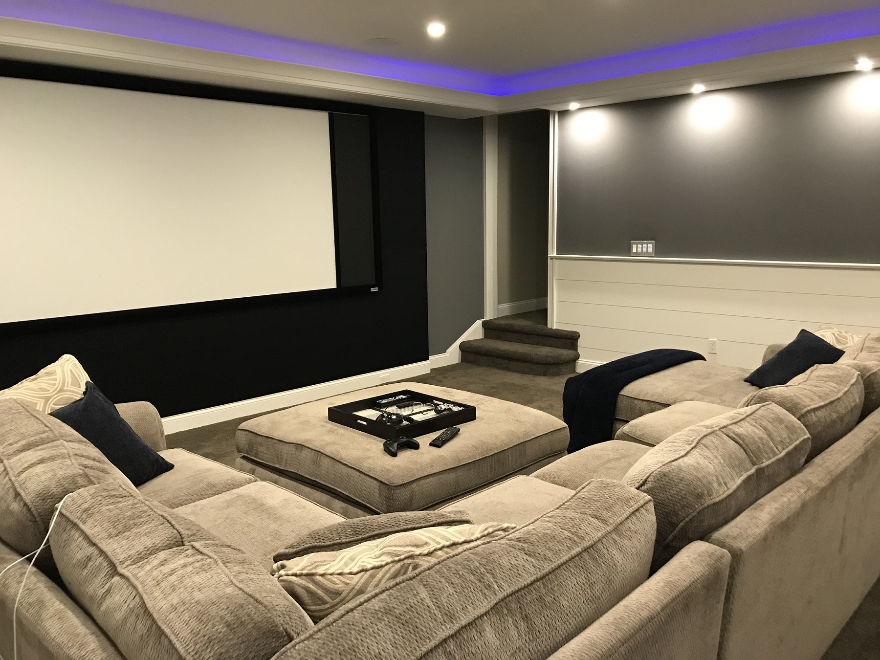 Media Room & Finished Basement Project in Newtown, CT - Kling Brothers Builders LLC.