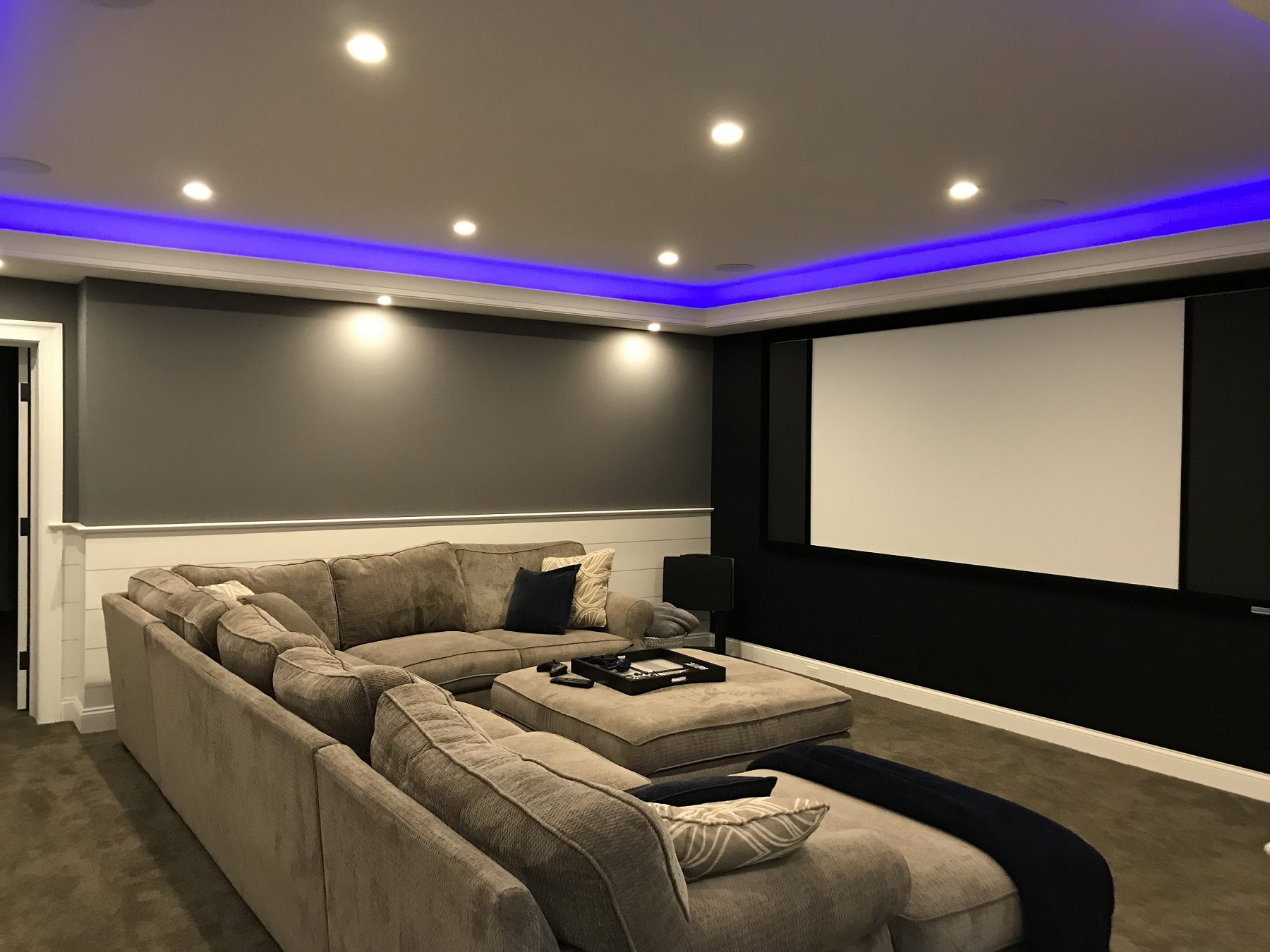 Media Room & Finished Basement Project in Newtown, CT - Kling Brothers Builders LLC.