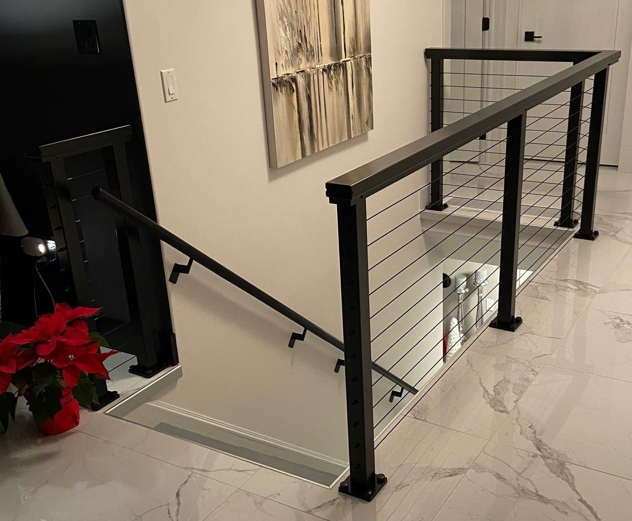 Moody, Modern Railing Design with Black Oxide Cable & Fittings | Stainless Cable & Railing™
