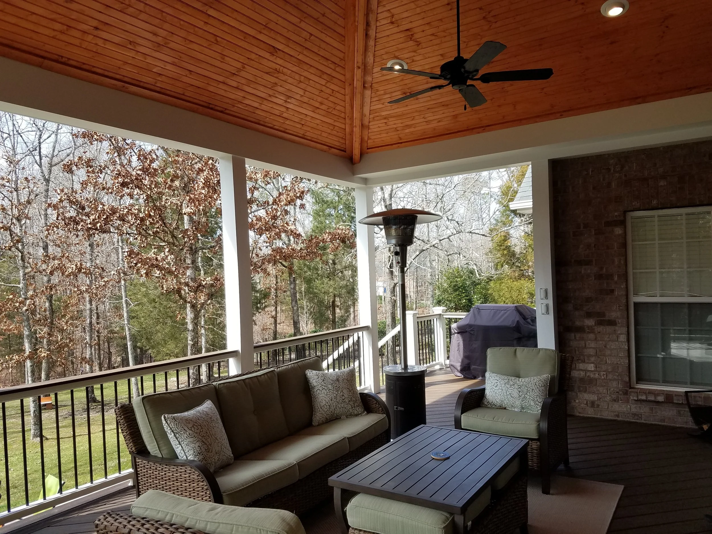 Open Porch with Trex Decking and Paver patio in Waxhaw, NC