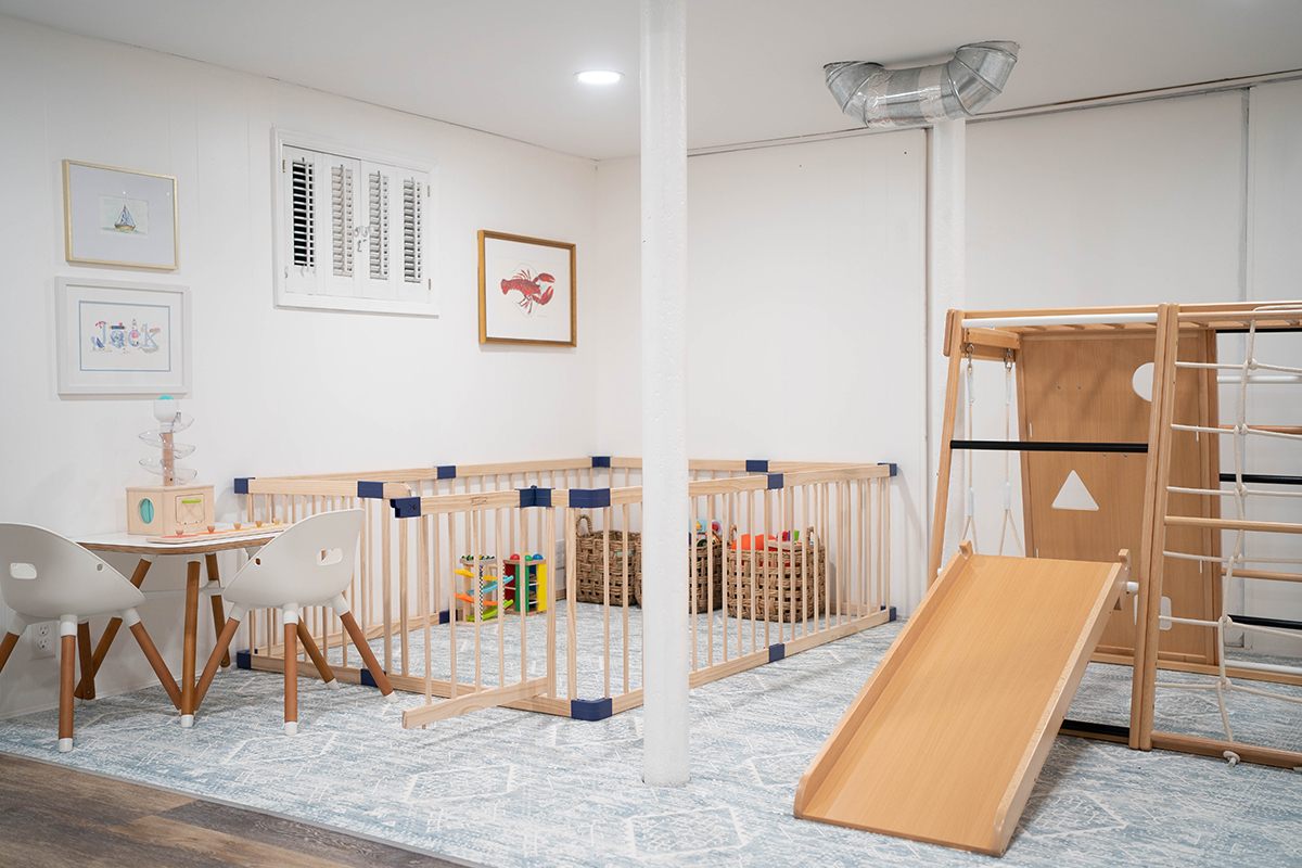OUR (REALISTIC) BASEMENT PLAYROOM DESIGN - Carly