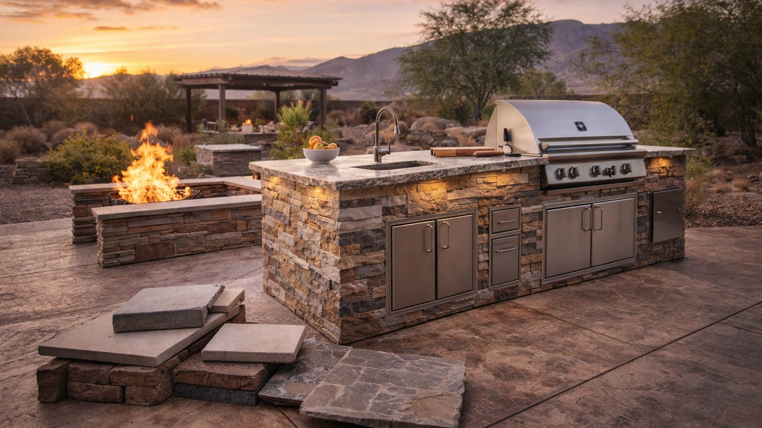 Outdoor Kitchen Cost Bakersfield | Dugybear Hardscaping Services