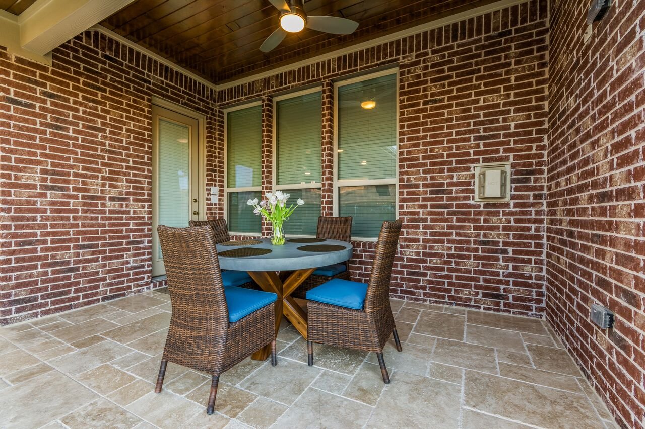 Patio Cover in McKinney with Outdoor Kitchen, Bar, and Entertainment Features