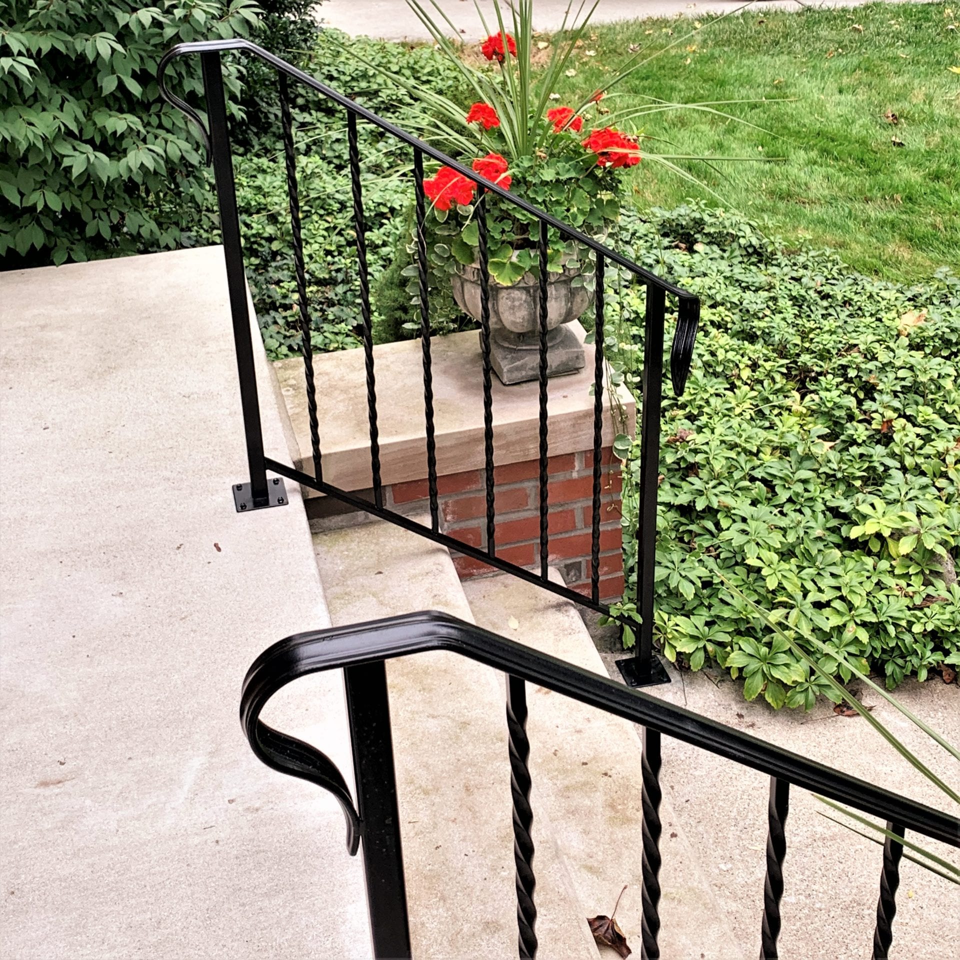 Porch Rails with Twisted Pickets - Great Lakes Metal Fabrication