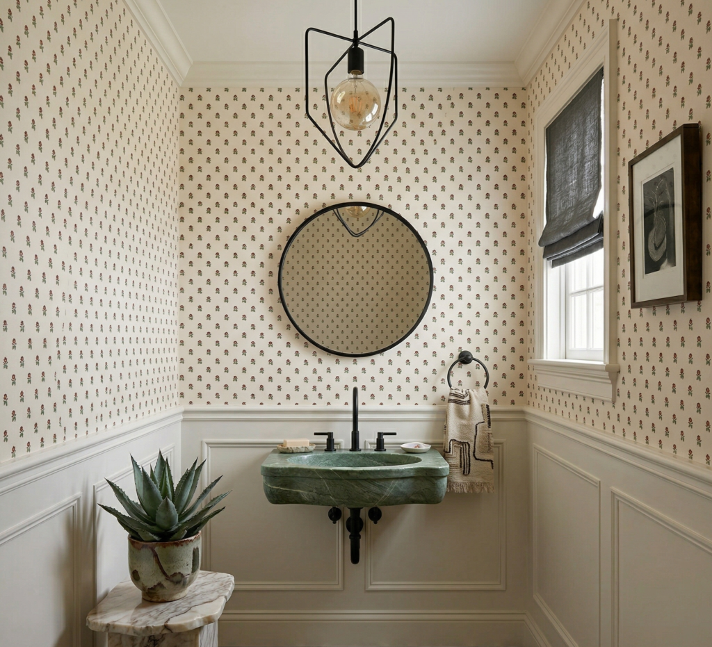 Powder Room Wallpaper: Top Ideas & Tips | Spiffy Spools