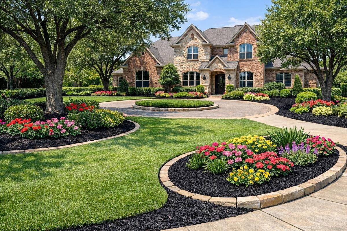 Premium Hardwood Black Mulch Applications That Double Curb Appeal for Indian Springs Properties - All American Stone and Turf