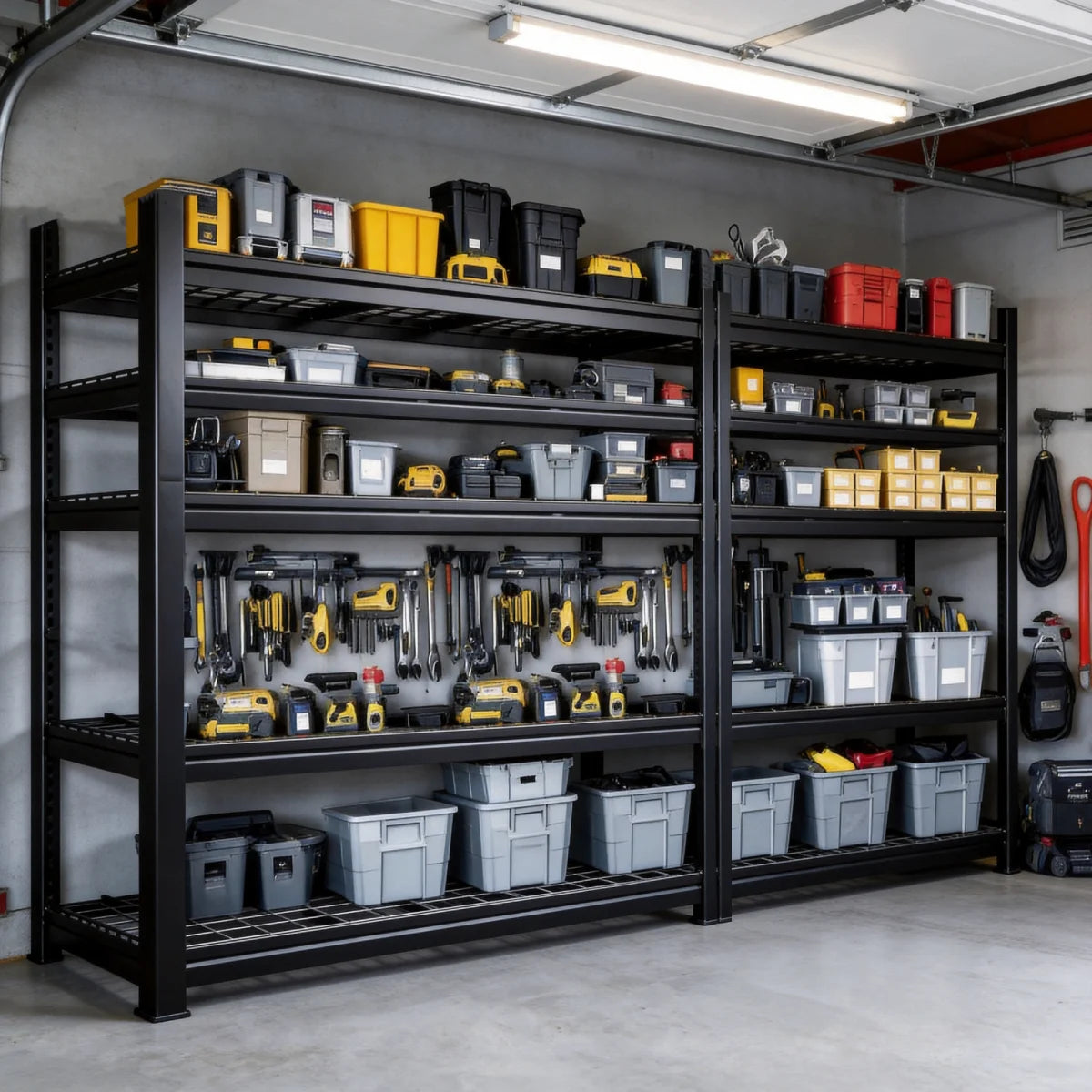 REIBII Heavy Duty 5-Tier Storage Rack, 3000LBS Capacity for Garage Shelves Organization & Industrial Shelving, 60'W x 24'D x 72'H – Reibii