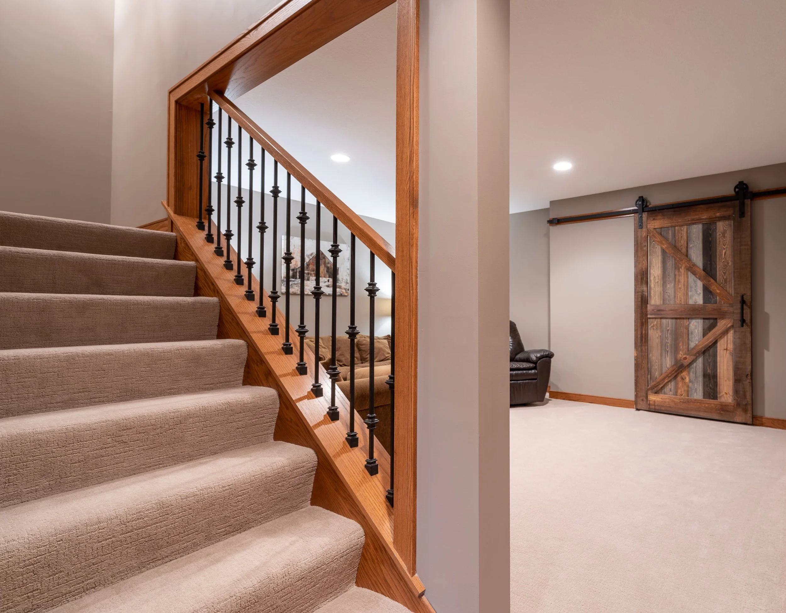Rustic Industrial Finished Basement — CW DESIGN ™