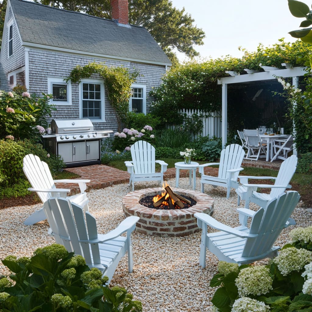 Small Backyard Ideas with Fire Pits, BBQs, and Cozy Seating