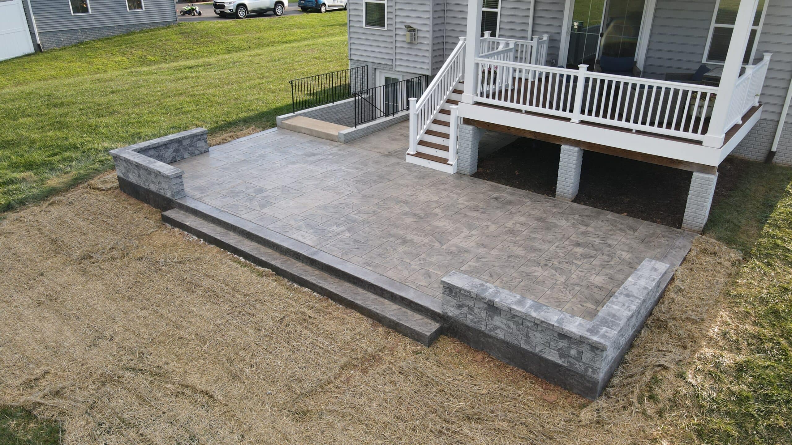 Stamped Concrete Patio in Nokesville, VA | Battlefield Decks & Patios
