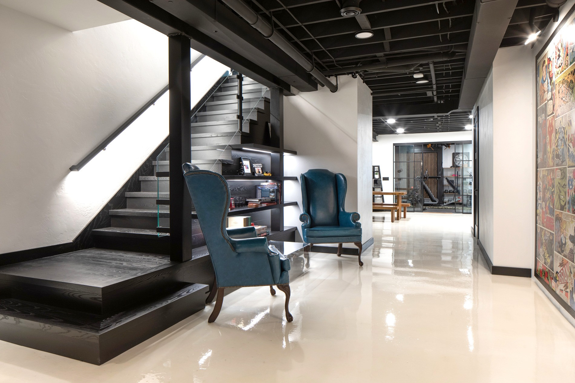 Timber Innovations | Eclectic Industrial Basement | Appleton WI