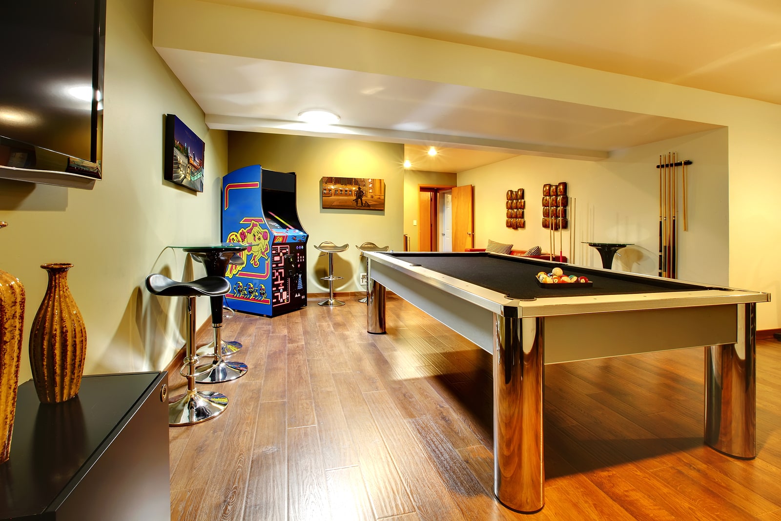 Transform Your Dreary Unfinished Basement Into a Vibrant Game Room - Nailman Construction