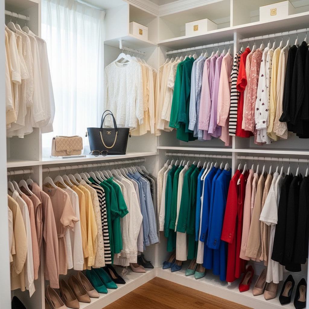 Transforming Your Closet: Organize Clothes by Color Like a Boutique – The Yuppie Closet