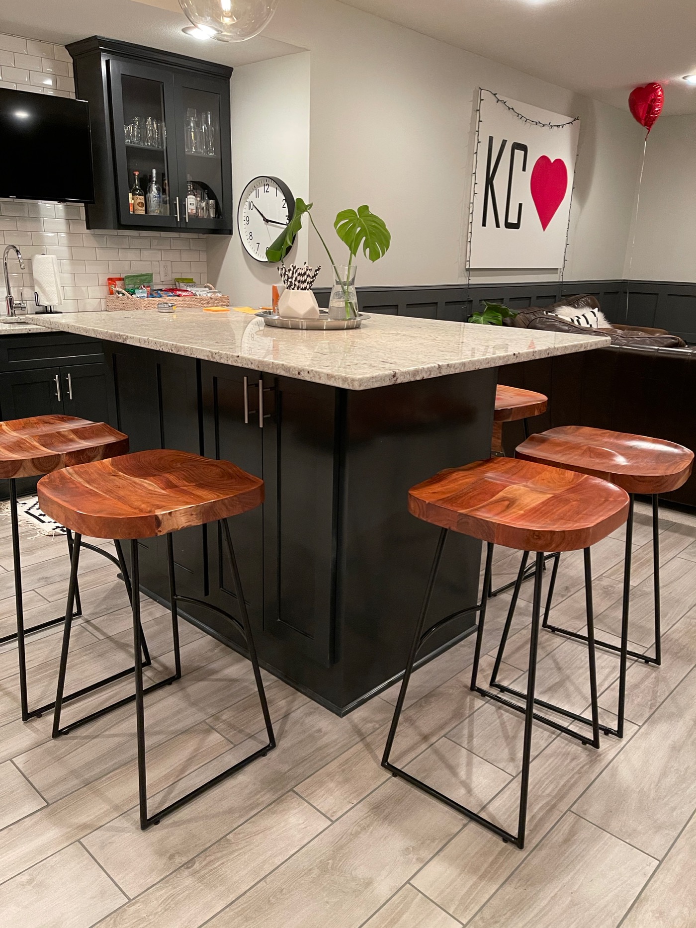 Using An Island in the Basement and Why We Love It - Life Love Larson