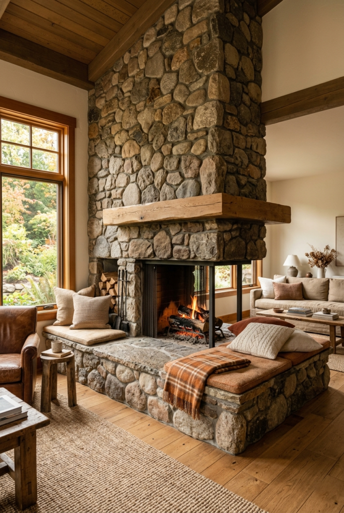 19 Stone Fireplace Ideas for a Cozy Living Room - Thedecorevibe