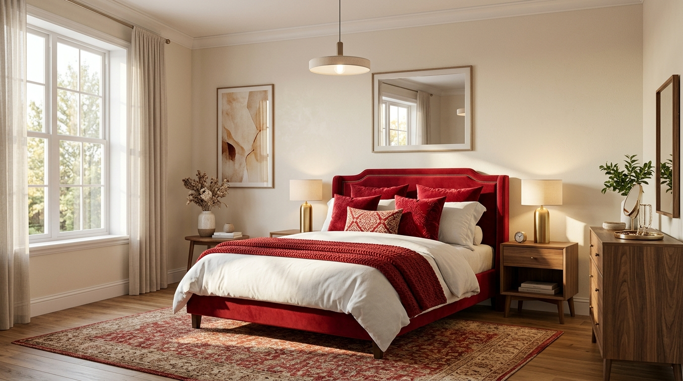 20 Cherry Red Bedroom Ideas for Bold Interiors - Thedecorevibe