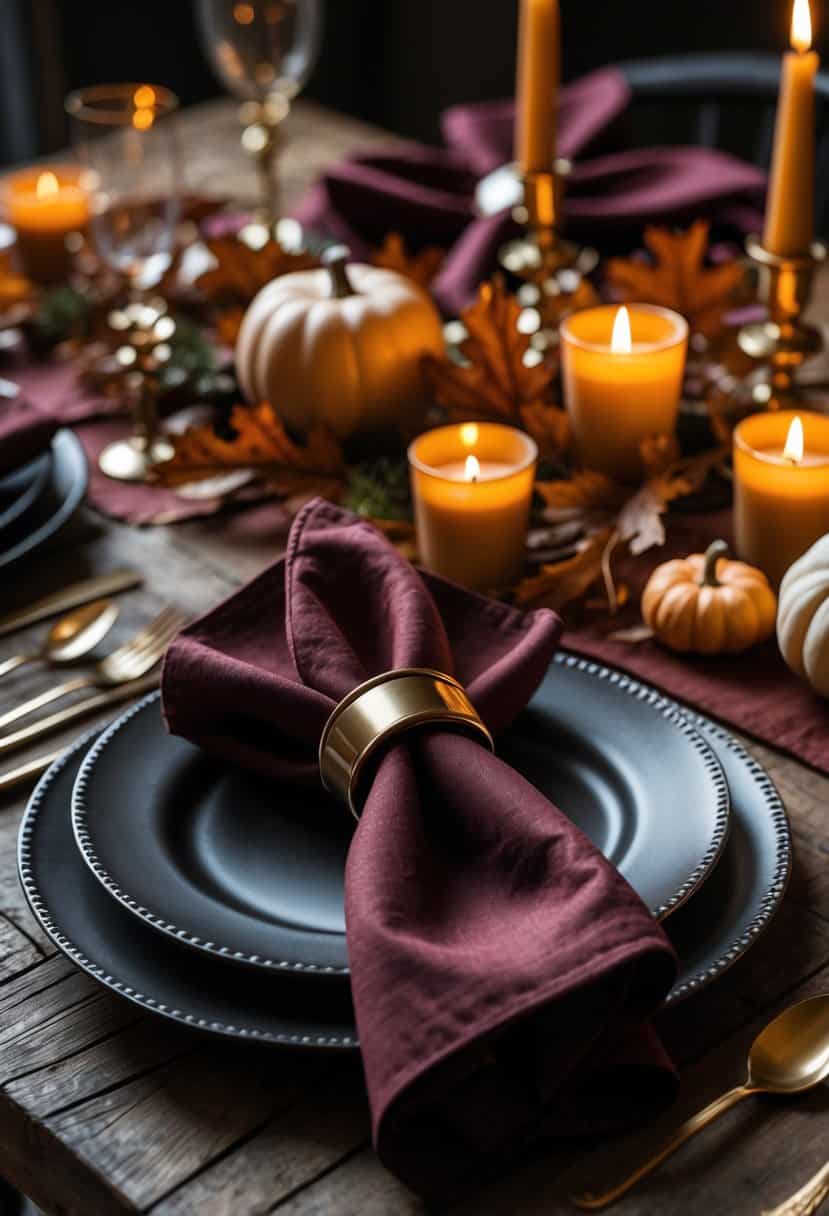 20 Moody Thanksgiving Tablescape Ideas for Cozy, Dark Feasts