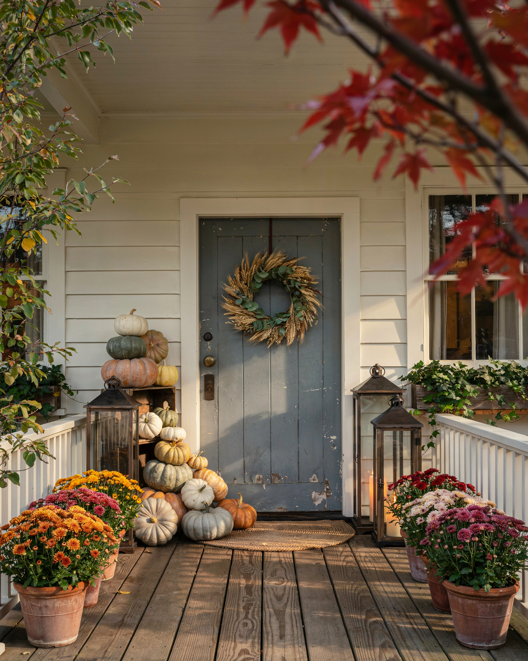 25 Farmhouse Fall Porch Ideas Full of Autumn Charm to Make Your Home Look Cozy and Inviting | DIY Garden