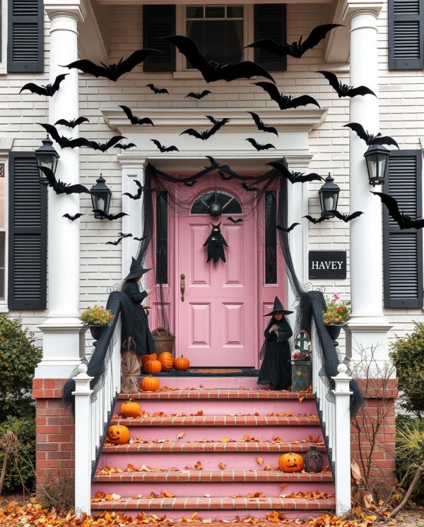 27 Haunted Halloween Front Door Decor Ideas for Eerie Entrances