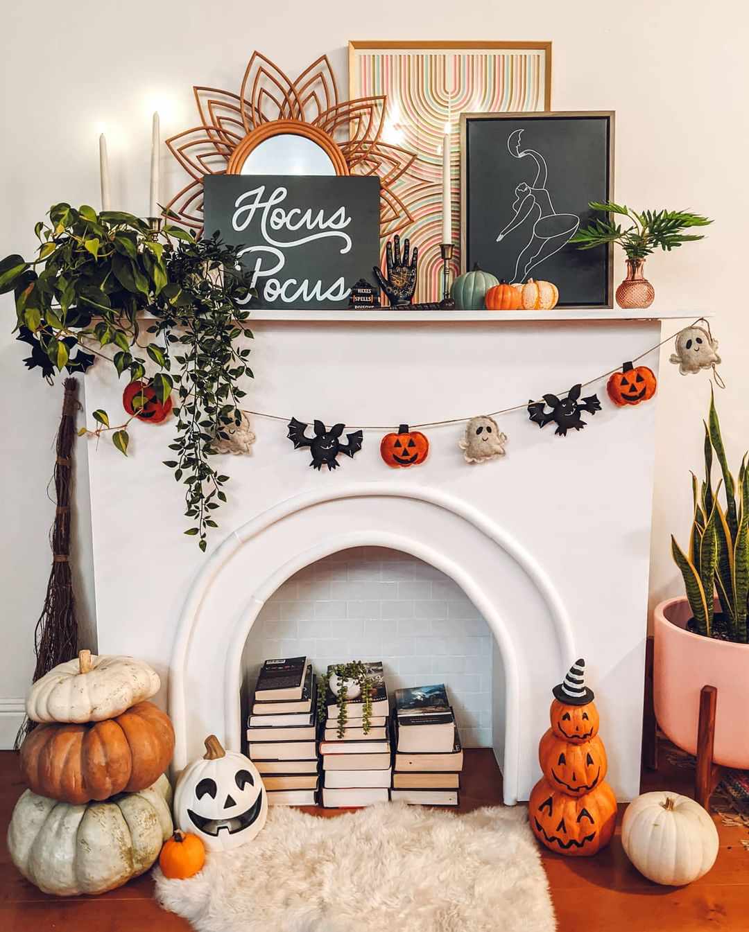 30 Bewitching Halloween Mantel Ideas That Are Drop-Dead Gorgeous