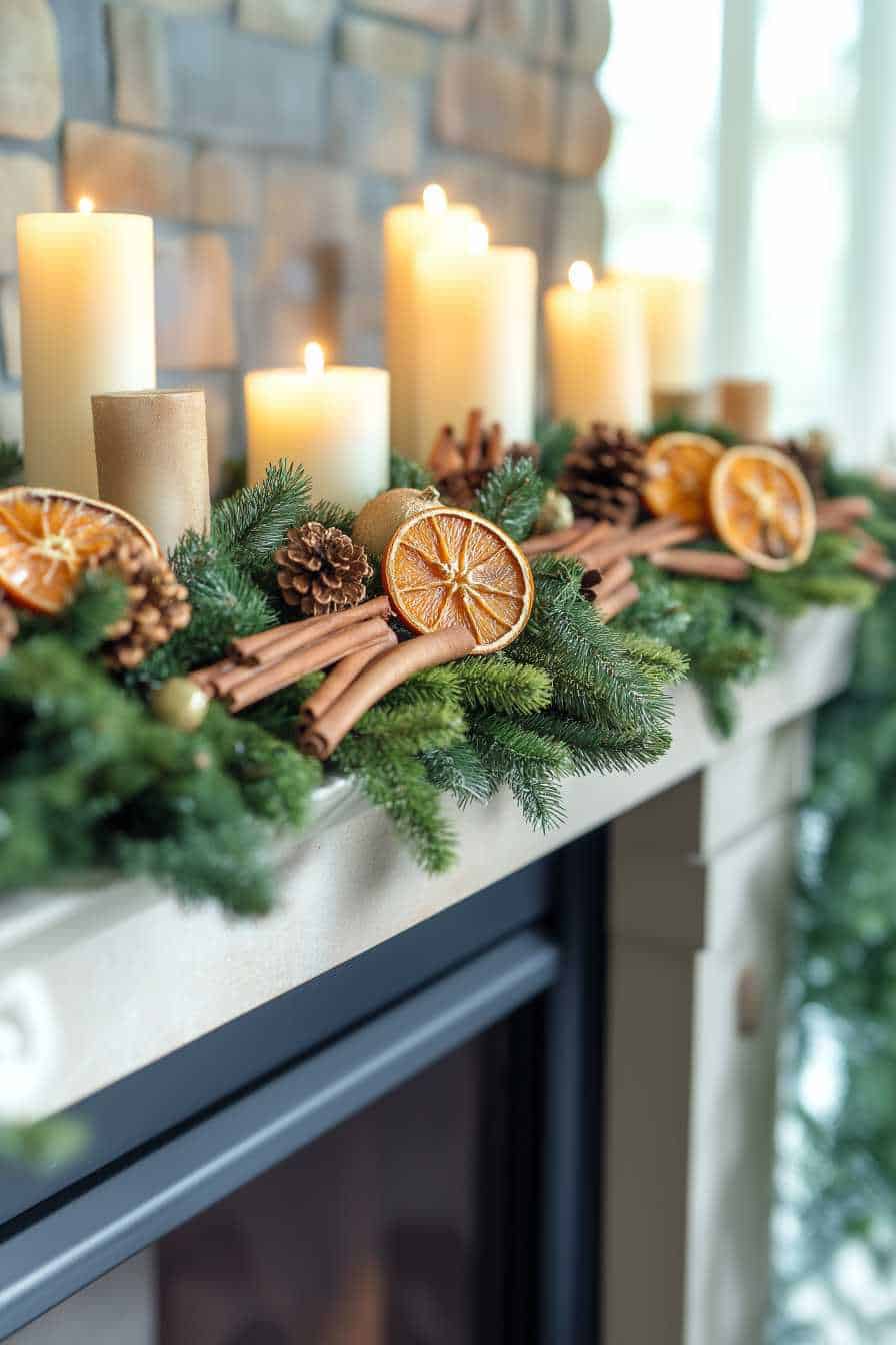 40 Fireplace Christmas Garland Ideas To Deck Your Mantel