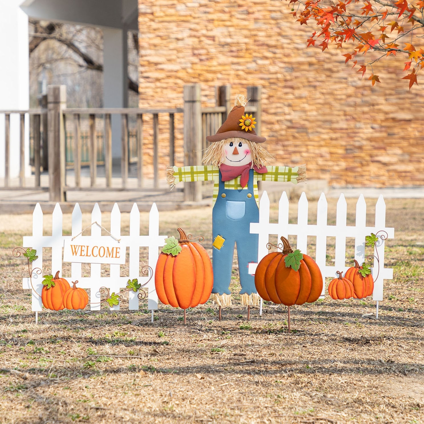 Autumn Outdoor Decoration Pcs Outdoor Thanksgiving Decoration Stacked Fall Autumn Yard Signs
