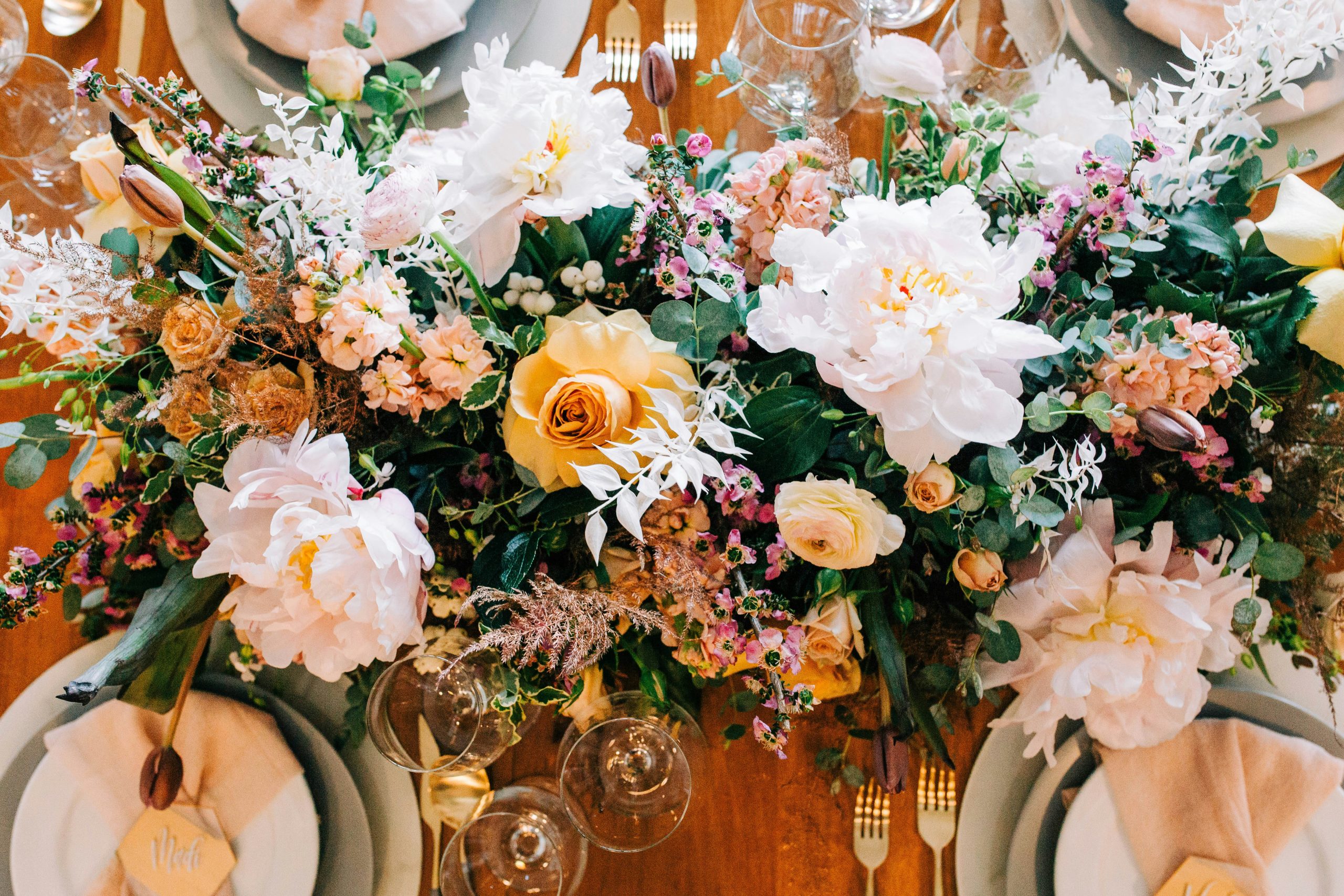 Beautiful bright floral centerpiece