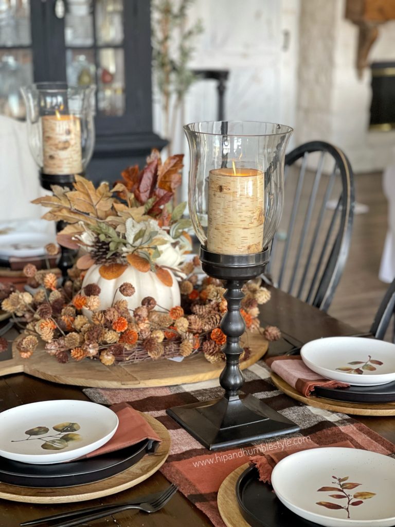beautiful fall harvest tablescape | hip and humble style
