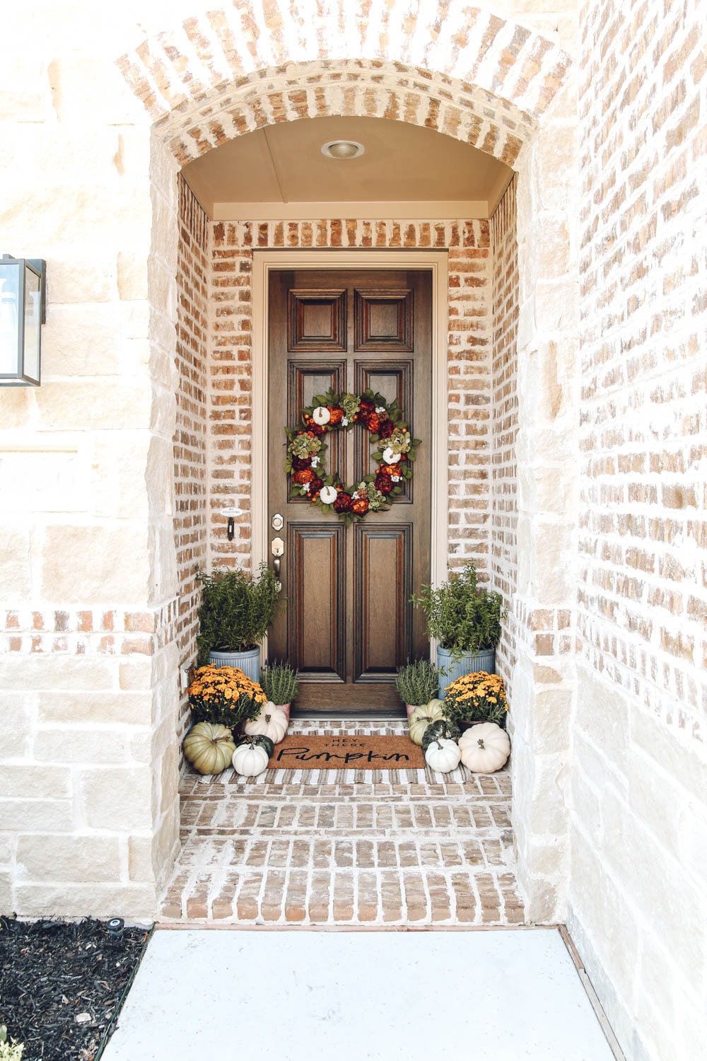 Classic Fall Front Porch Reveal - A Blissful Nest