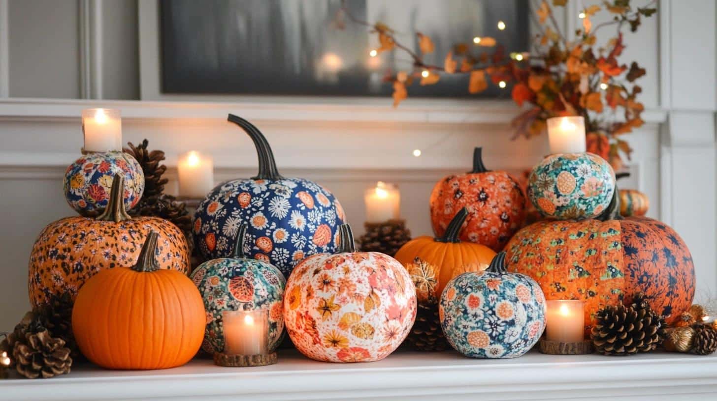 Create Stunning Decoupage Pumpkins with Napkins - The Painted Hinge