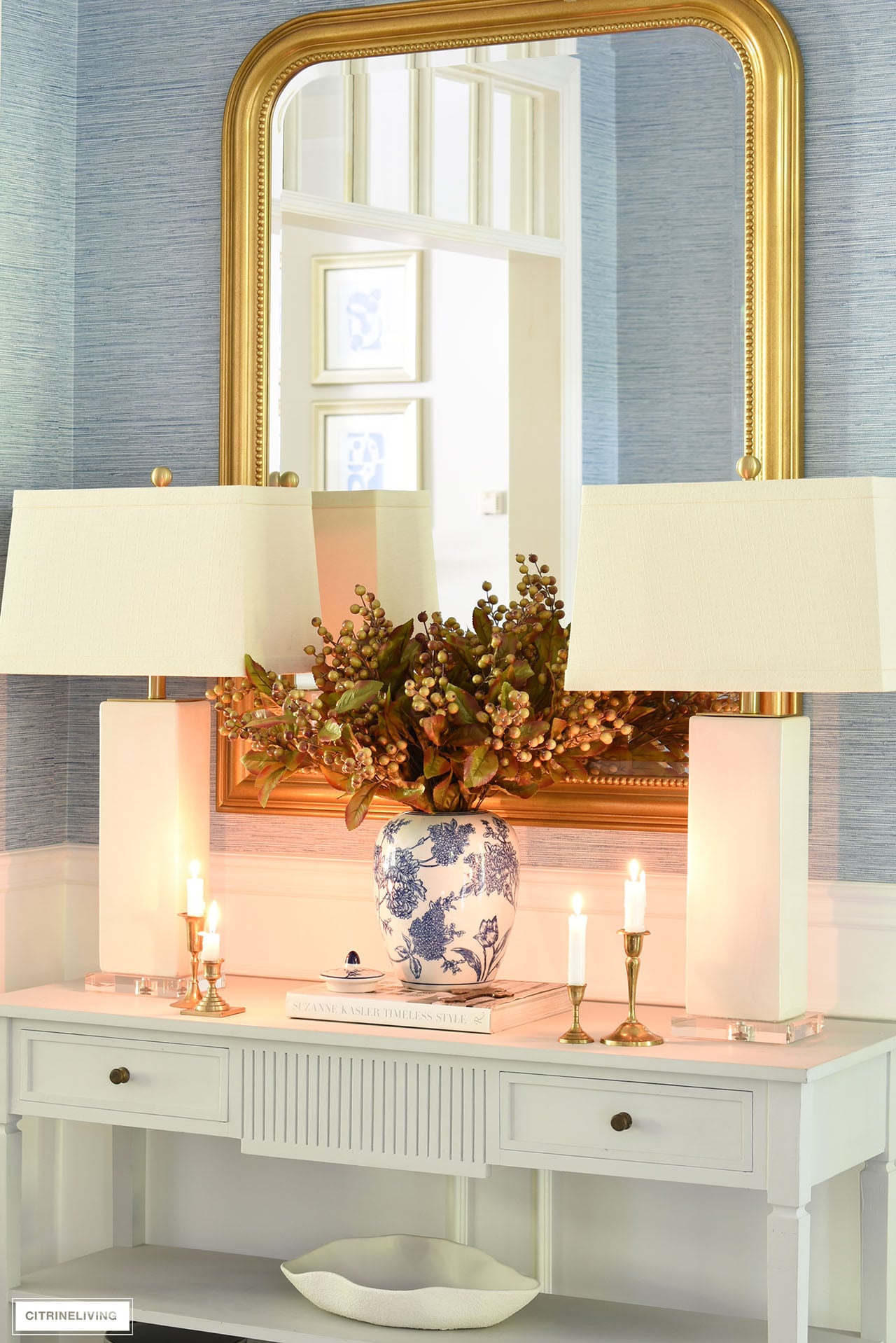 ELEGANT FALL DECOR IN OUR ENTRYWAY | CITRINELIVING