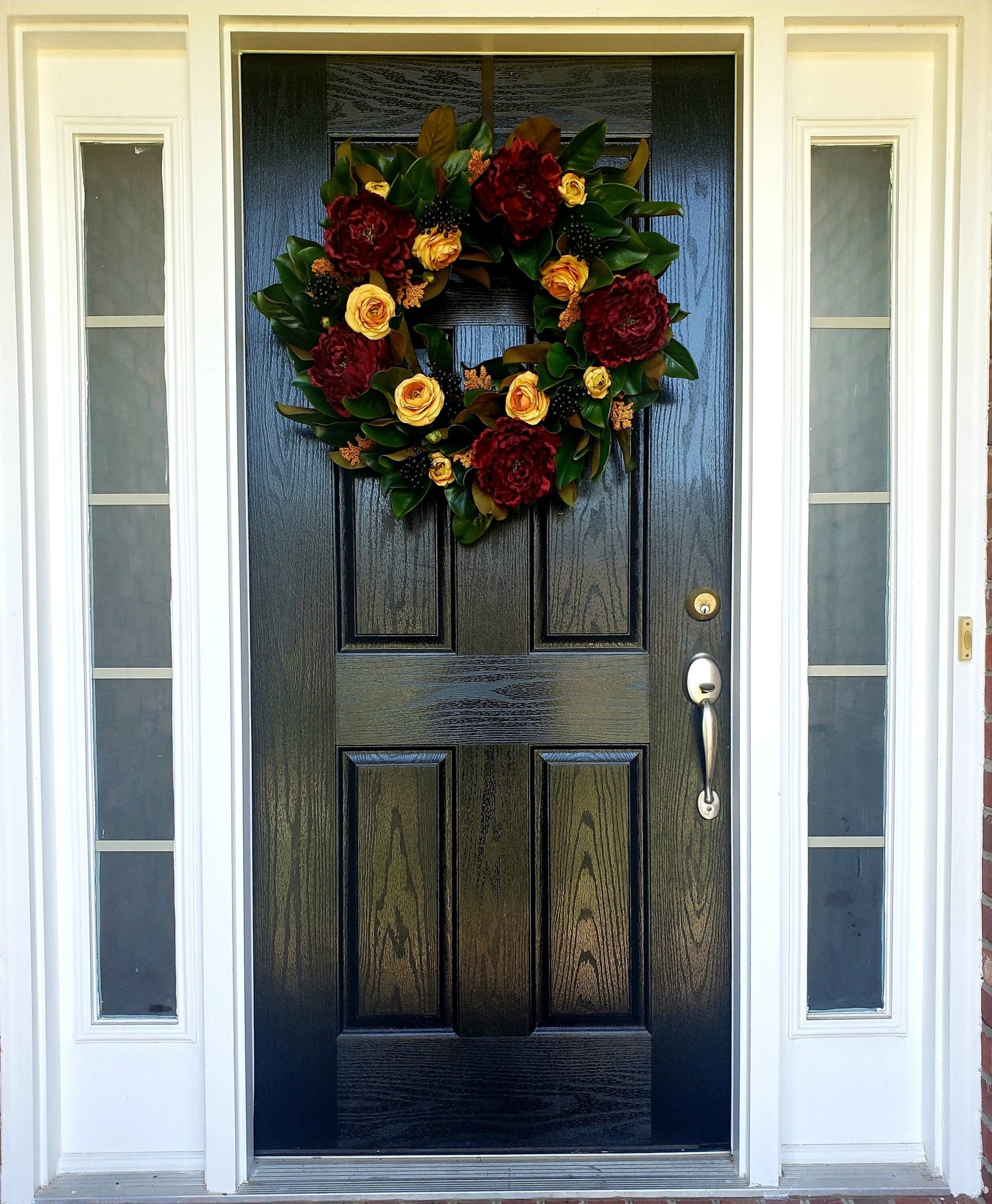 Extra Large Fall Wreath, Fall Wreath for Front Door, Autumn Door Decor, Magnolia Wreath, Thanksgiving Wreath, Fall Door Decor