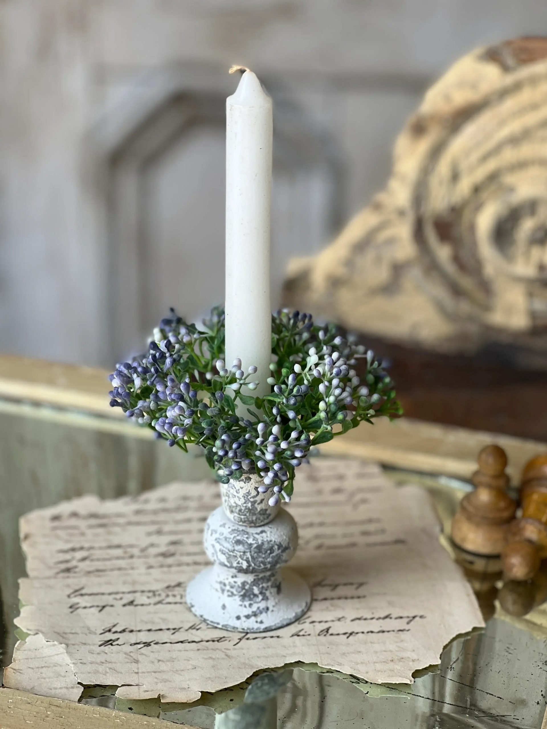 Fall Candle Holders Diy Candle Floral Taper Candle Rings Natural Greenery Leaf Candle Ring Faux Floral