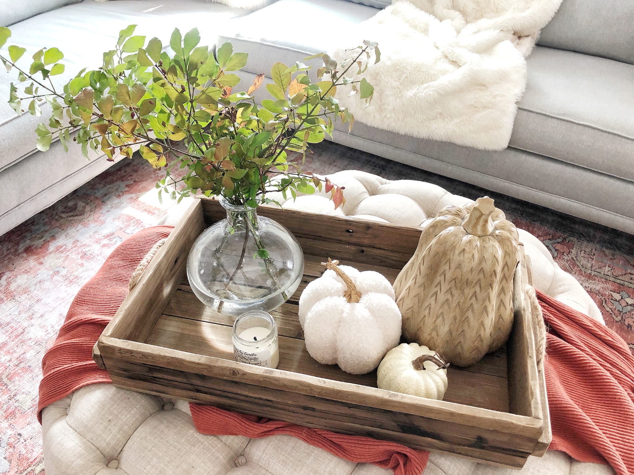 Fall Coffee Table Styling - Jordecor