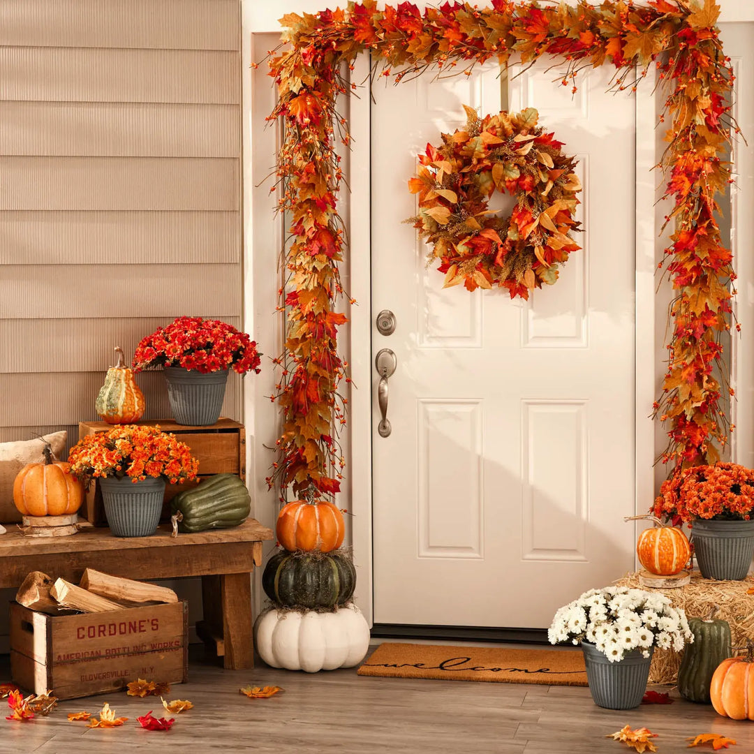 Fall Decor Garland Lifelike Fall Garlands For Mantel Table Decor – Darby Creek Trading