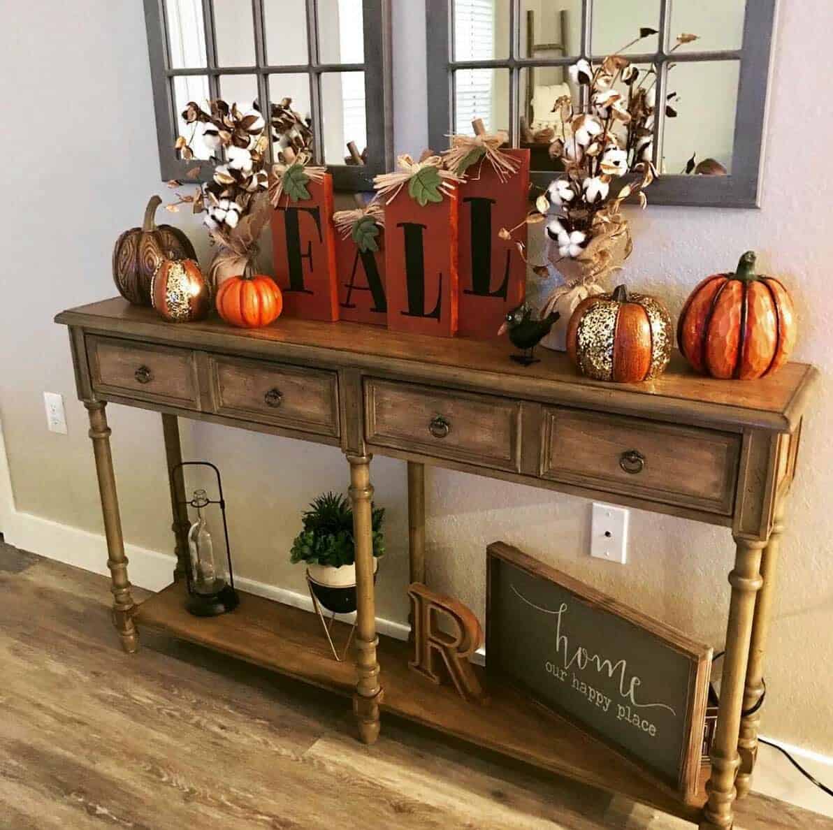 Fall Decor Ideas Farmhouse Console Decor 23 Amazing Ways To Style Your Console Table With Fall Decor Story