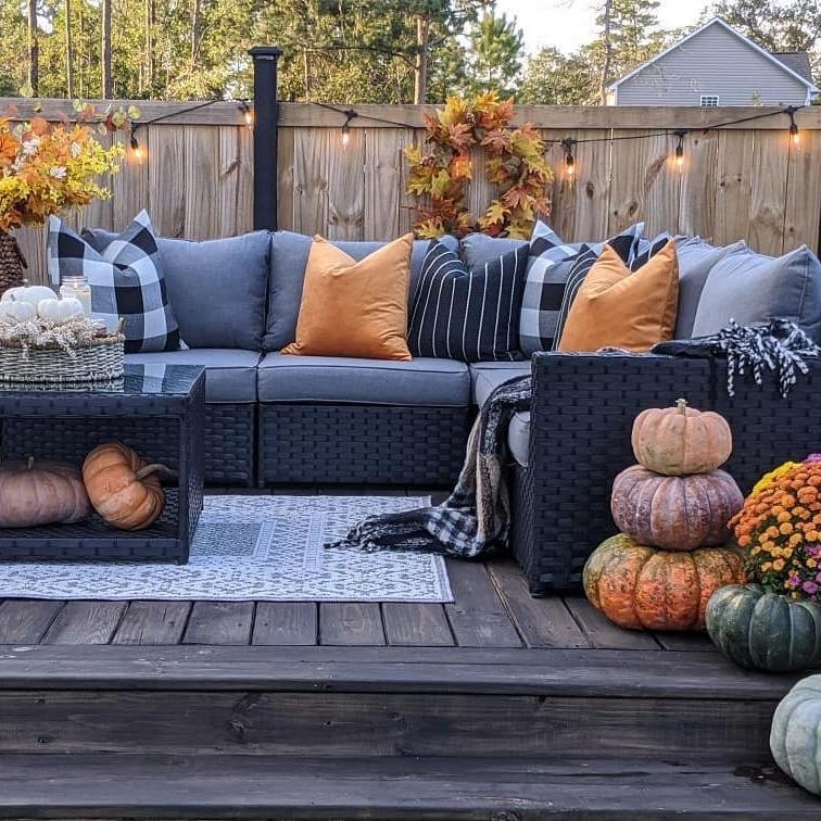 Fall Patio Pillows 57 Cozy Fall Patio Decorating Ideas DigsDigs