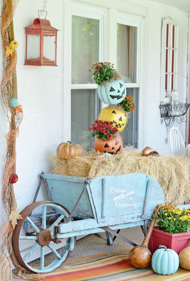 Festive Fall Porch 2016 - Cottage at the Crossroads