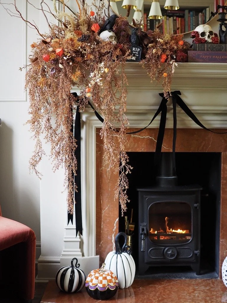 Halloween Decor Idea: 5 Tips On Styling A Spooky Fall Fireplace — MELANIE LISSACK INTERIORS