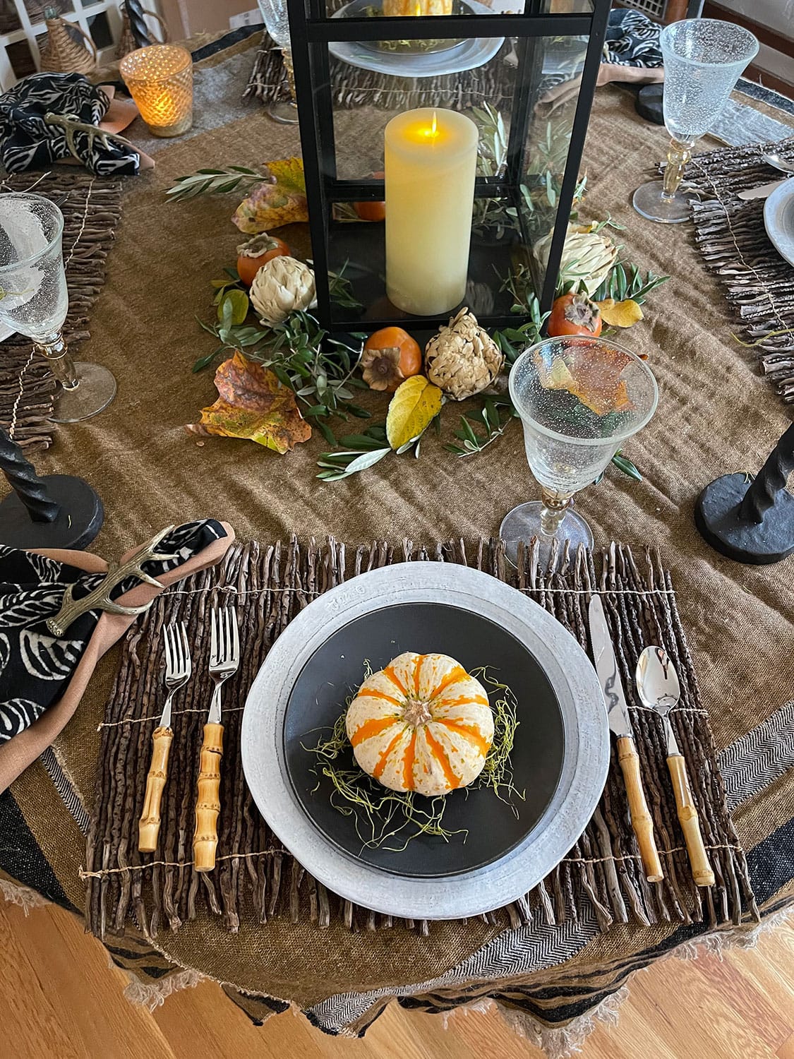 How to Create a Collected Fall Tablescape on a Budget - Cindy Hattersley Design