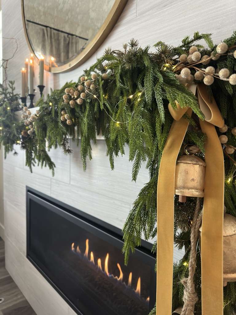 How to Create a Stunning Fireplace Mantle for Christmas | April Colleen