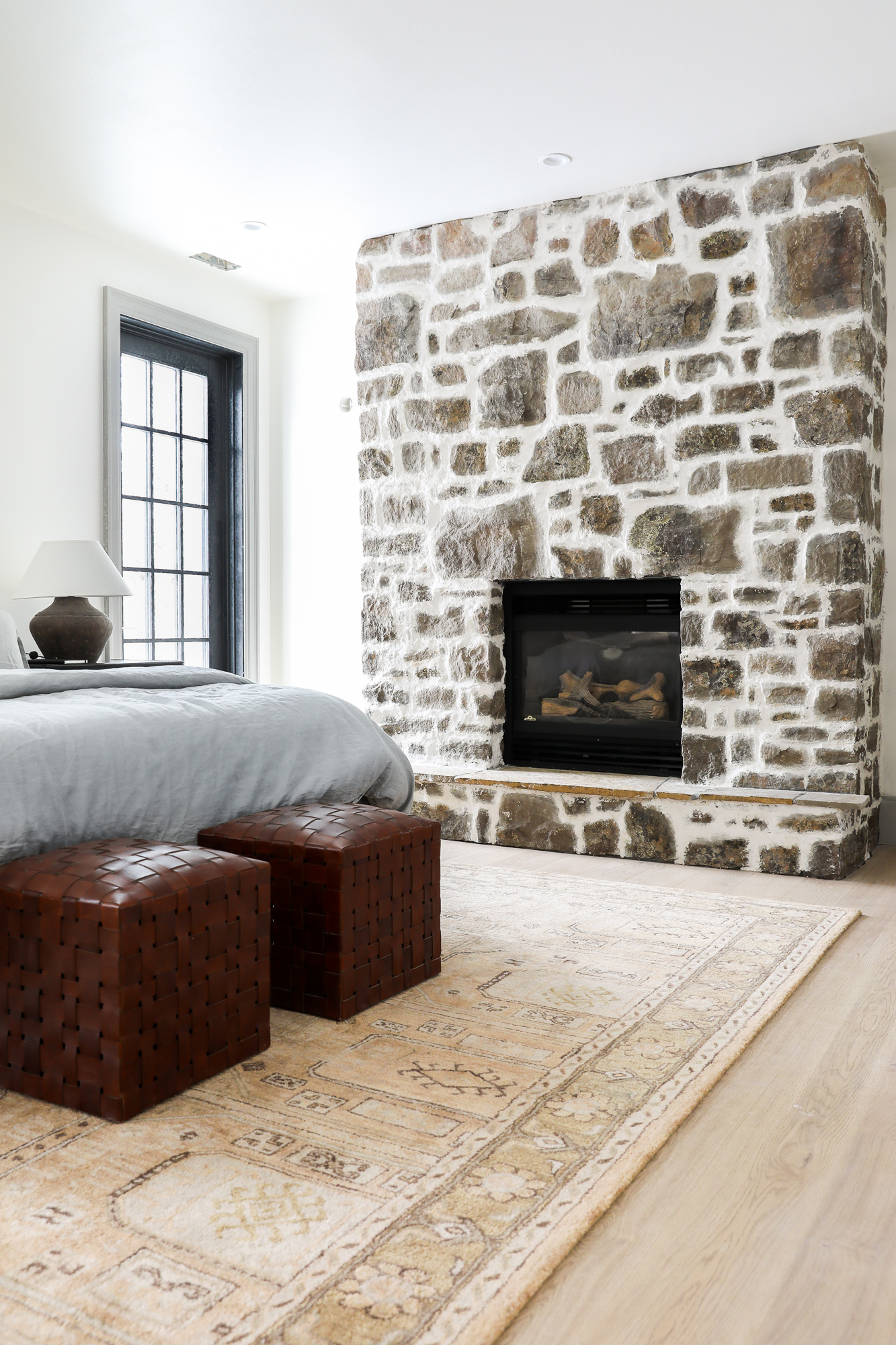 How to: DIY Over-Grouted Stone Fireplace! (For Under $200!) - Chris Loves Julia